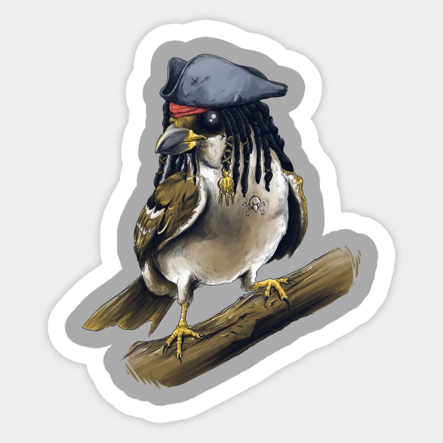 Captain Sparrow Sticker by AlbertoArni